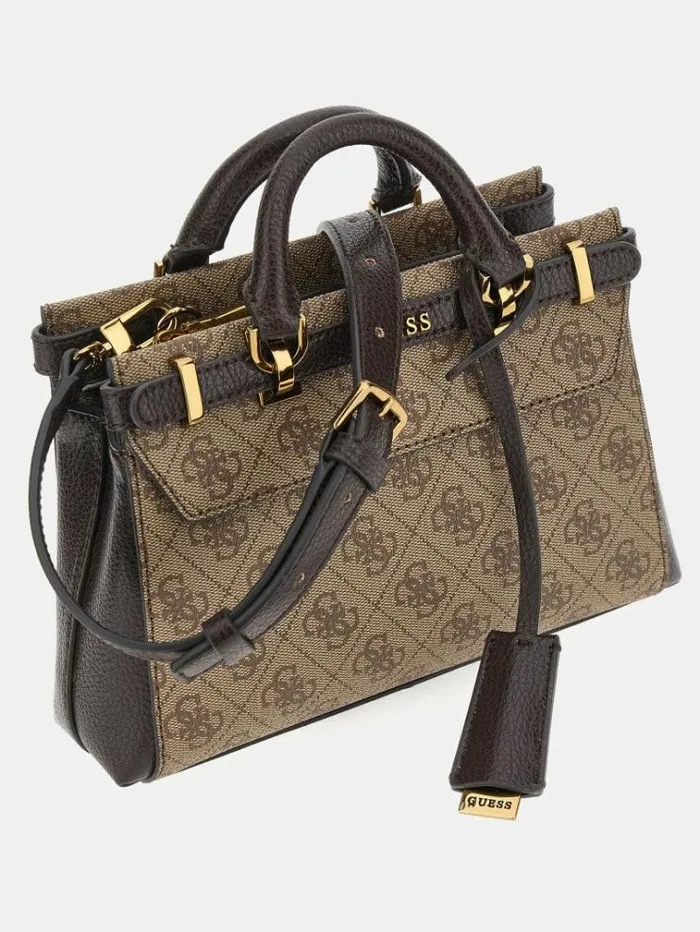 Women Sestri 4g Logo Mini Shoulder Bag Brown Multi Guess Shoulder Bags