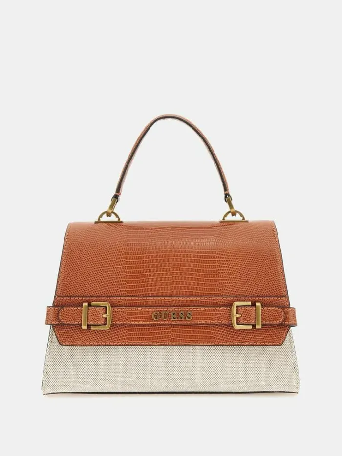 Women Sestri Croclook Handbag Shades Of Orange Guess Handbags