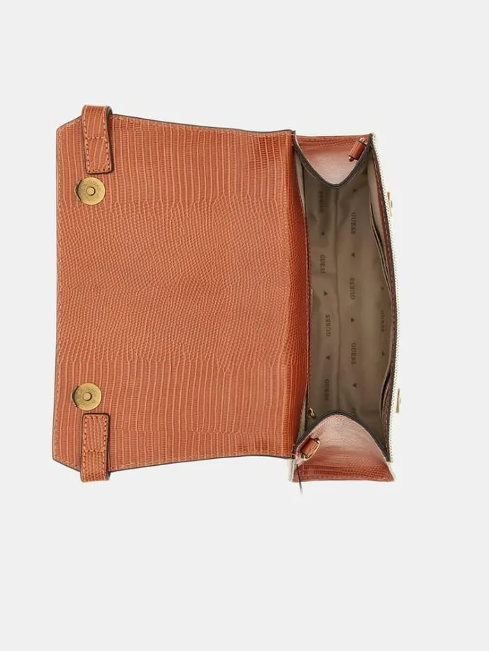 Women Sestri Croclook Handbag Shades Of Orange Guess Handbags