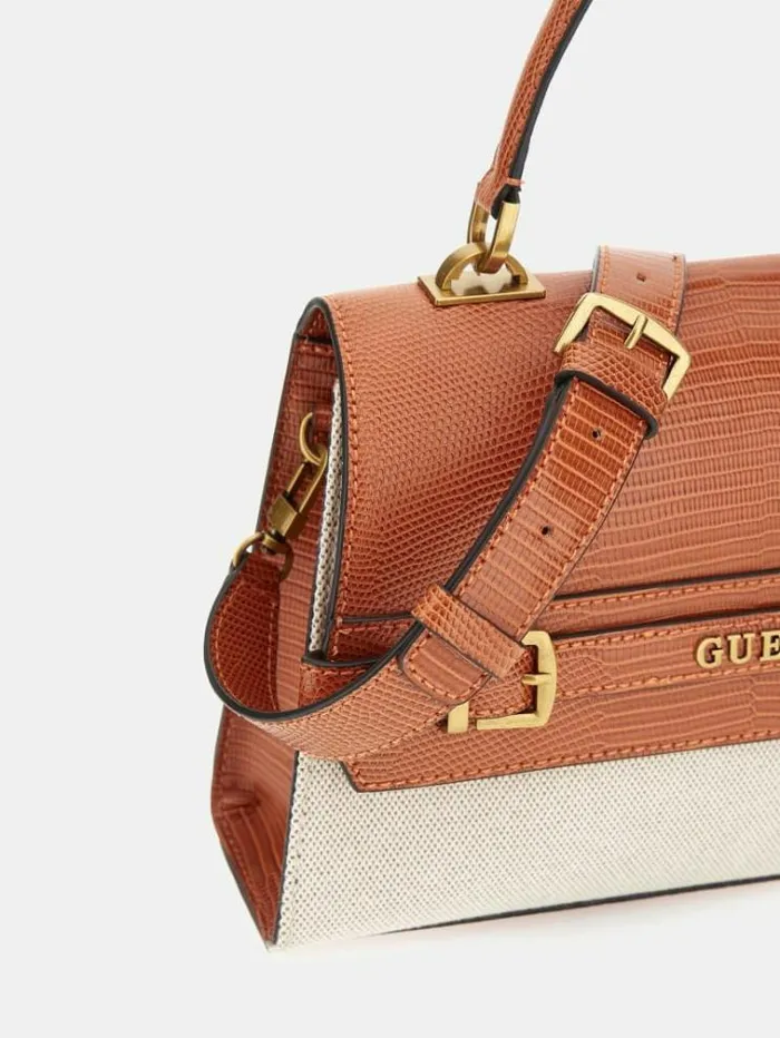 Women Sestri Croclook Handbag Shades Of Orange Guess Handbags