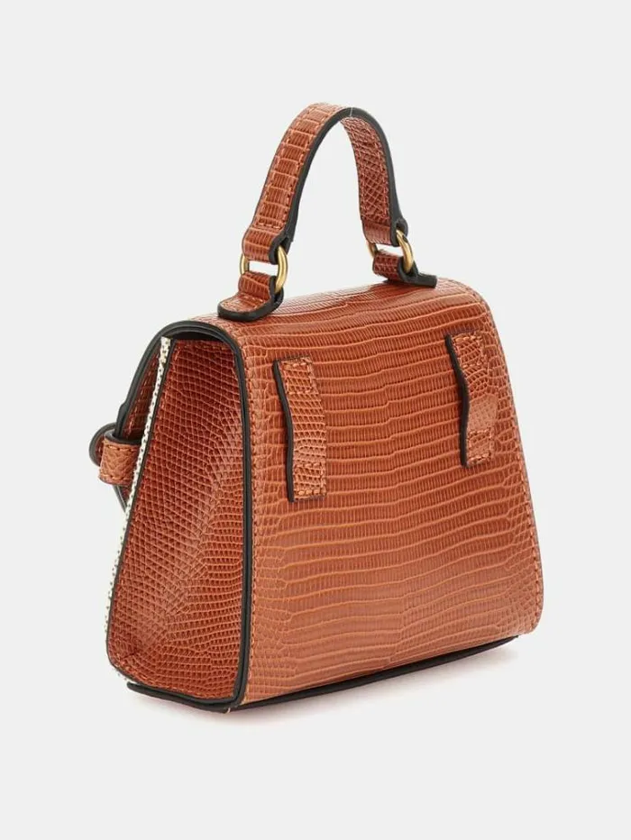 Women Sestri Croclook Mini Handbag Shades Of Orange Guess Handbags
