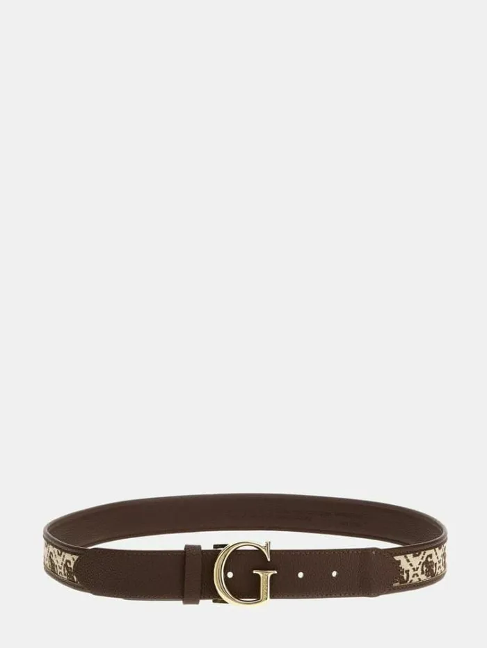 Women Shemara 4g Logo Belt Brown Multi Guess Belts