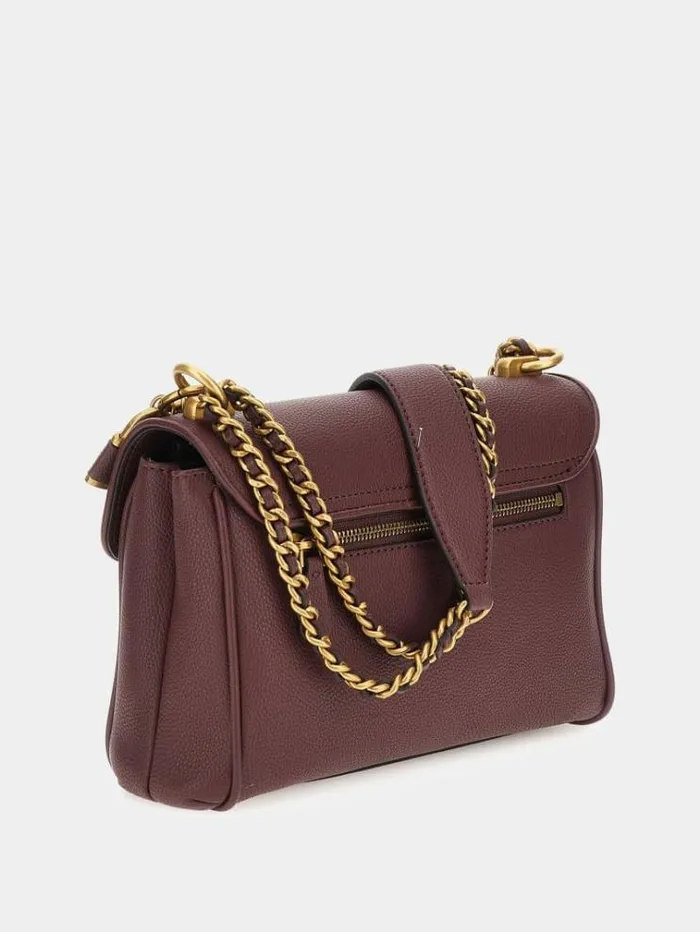 Women Shemara Charm Crossbody Burgundy Guess Crossbody Bags