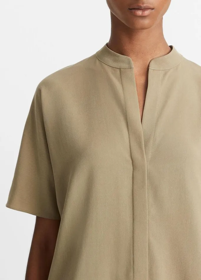 Women Shirts and Tops Vince BandCollar DolmanSleeve Shirt Artichoke