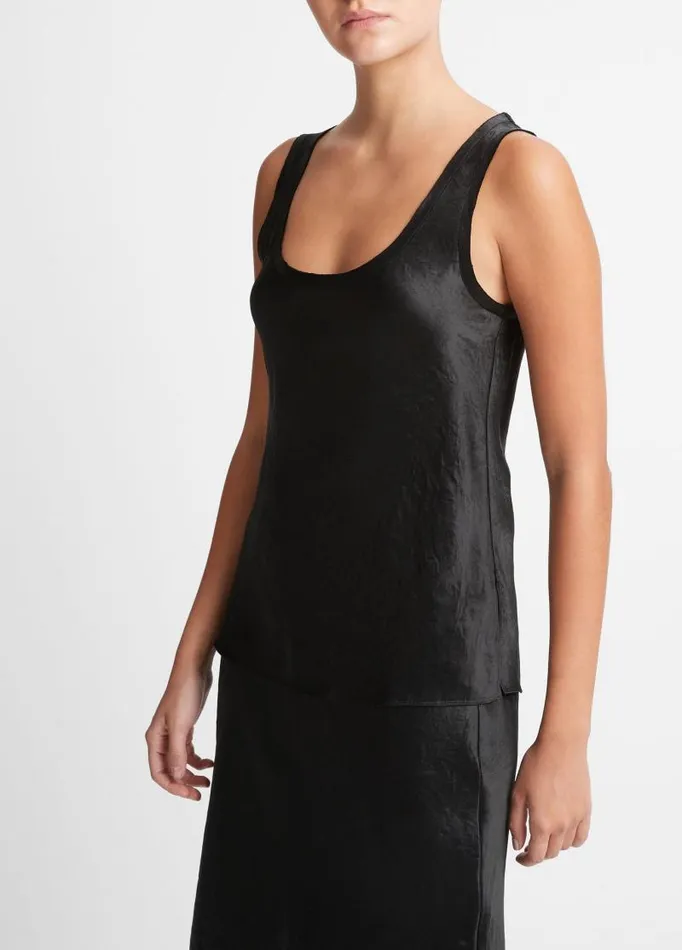 Women Shirts and Tops Vince RawEdge Tank Black