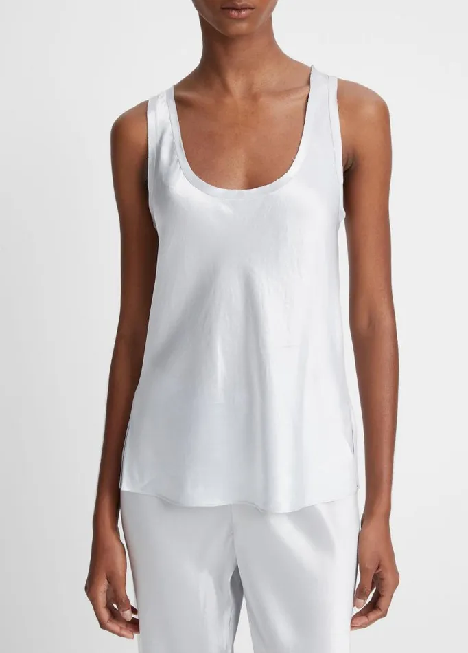 Women Shirts and Tops Vince RawEdge Tank Silverstone