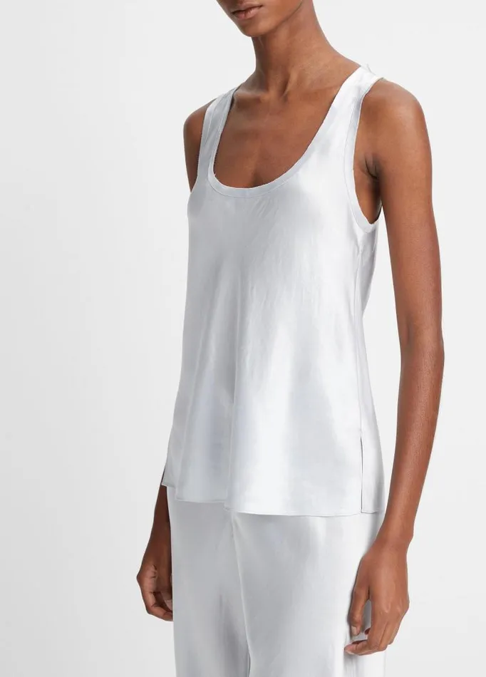 Women Shirts and Tops Vince RawEdge Tank Silverstone