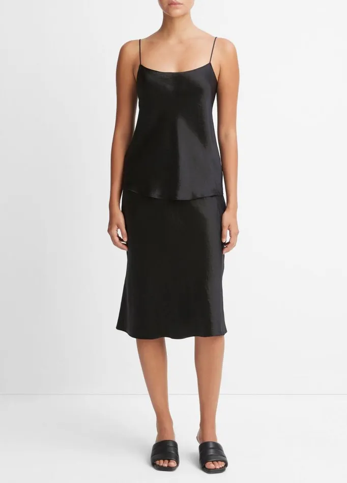 Women Shirts and Tops Vince Satin Cami Black