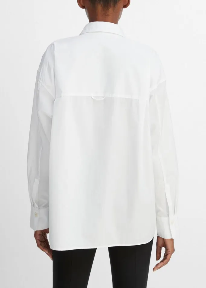Women Shirts and Tops Vince The Convertible ButtonDown Shirt Optic White
