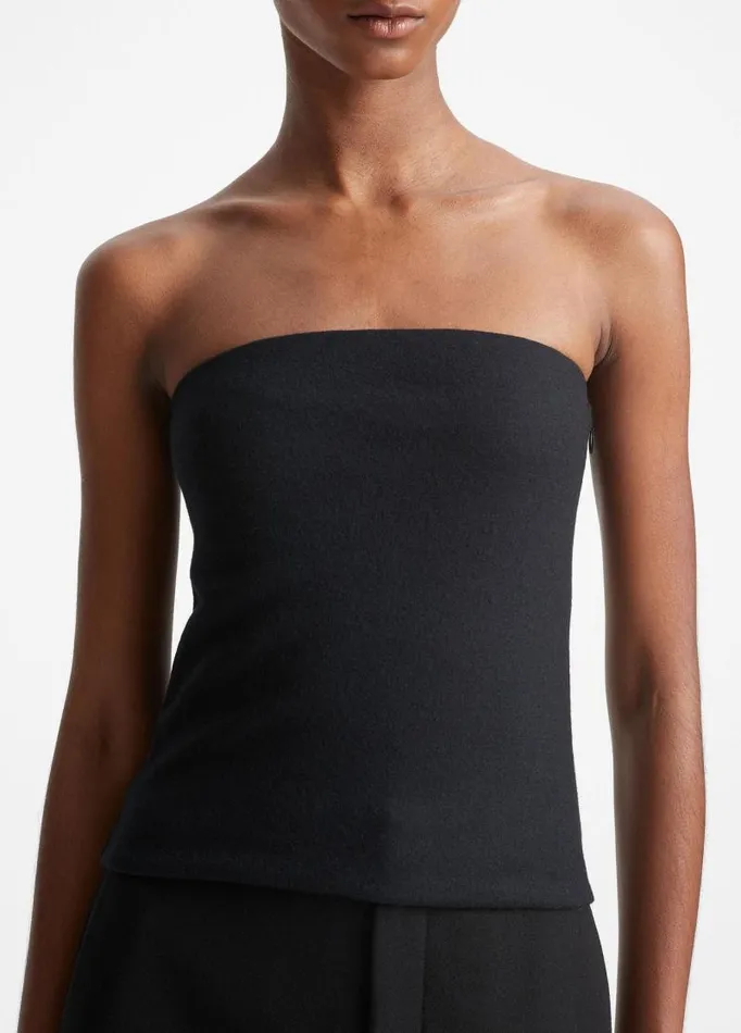 Women Shirts and Tops Vince WoolBlend Strapless Top Black
