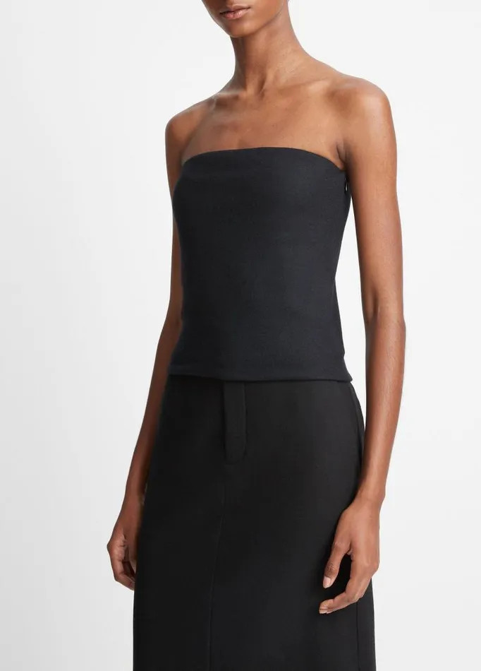 Women Shirts and Tops Vince WoolBlend Strapless Top Black