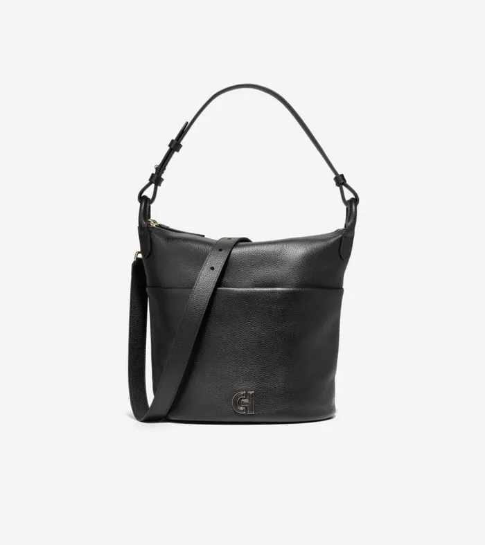 Women Shoulder Bags Cole Haan Essential Soft Bucket Bag Black