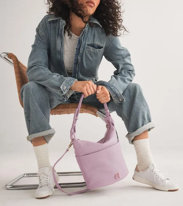 Women Shoulder Bags Cole Haan Essential Soft Bucket Bag Mauve
