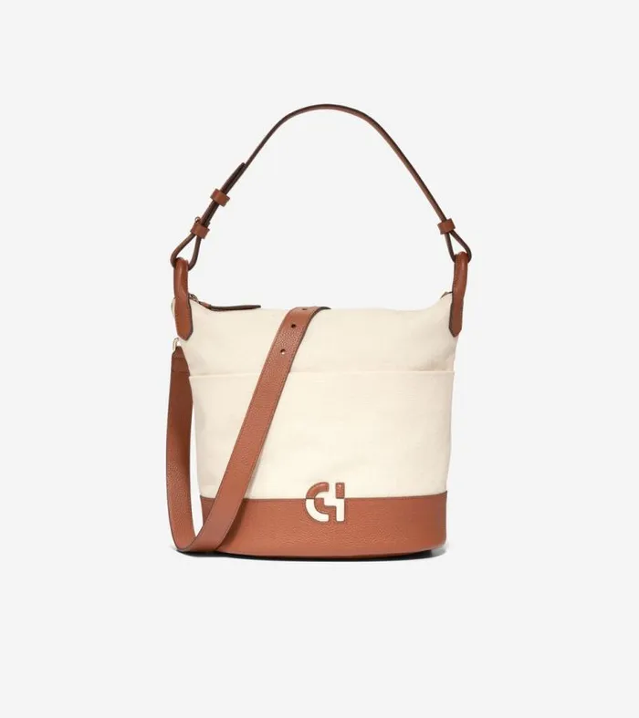 Women Shoulder Bags Cole Haan Essential Soft Bucket Bag Naturalbritish Tan