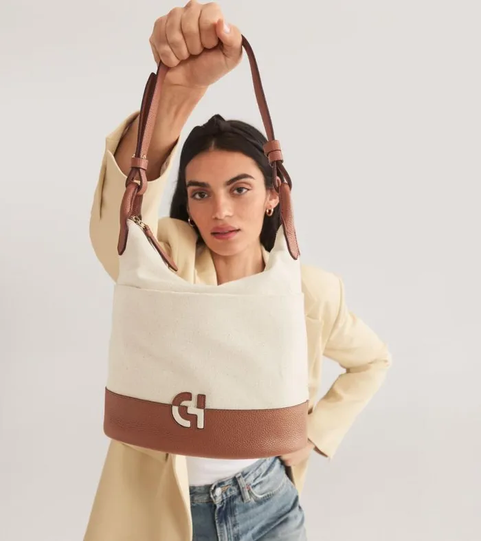 Women Shoulder Bags Cole Haan Essential Soft Bucket Bag Naturalbritish Tan