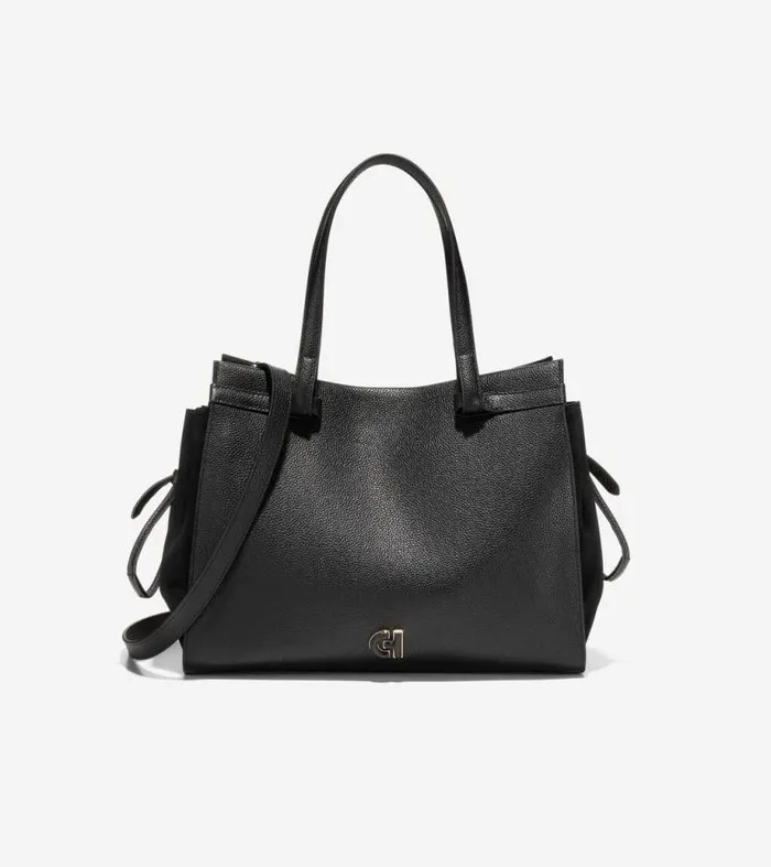 Women Shoulder Bags Cole Haan Grand Ambition SideCinch Satchel Black