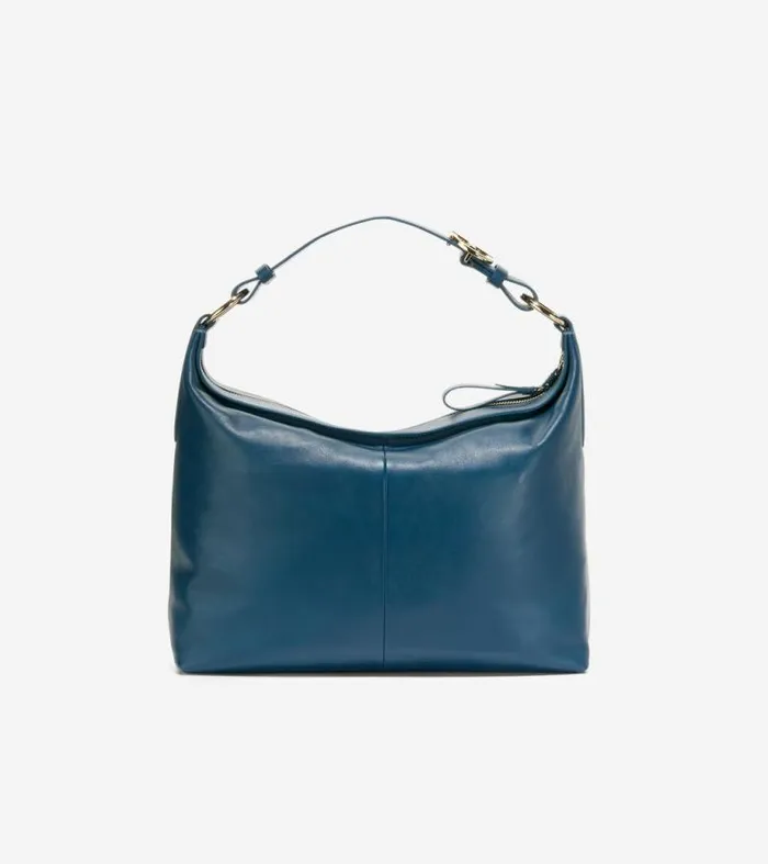 Women Shoulder Bags Cole Haan Kamila Hobo Bag Blue Wing Teal