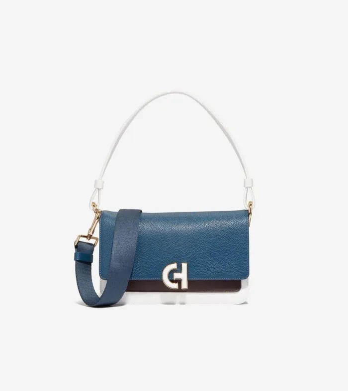 Women Shoulder Bags Cole Haan Mini Shoulder Bag Blue Wing Tealdark Chocolateoptic White Women Shoulder Bags Cole Haan Mini Shoulder Bag Blue Wing Tealdark Chocolateoptic White