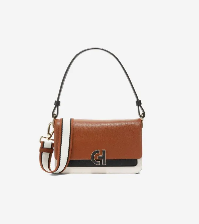 Women Shoulder Bags Cole Haan Mini Shoulder Bag British Tanblackivory