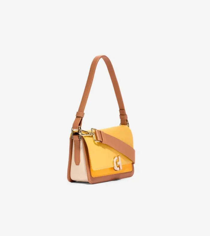 Women Shoulder Bags Cole Haan Mini Shoulder Bag Natural Tansunset Gold