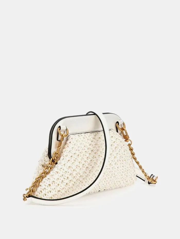 Women Sicilia Jewel Detail Crossbody White Guess Crossbody Bags