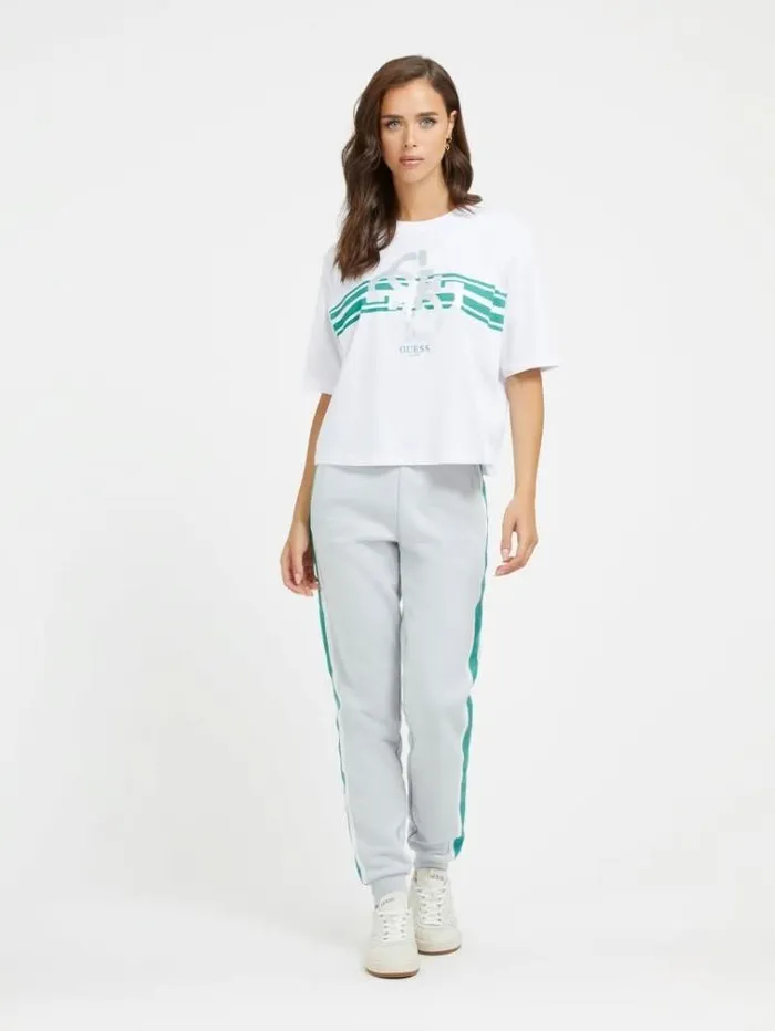 Women Side Band Pants Light Blue Guess Activewear
