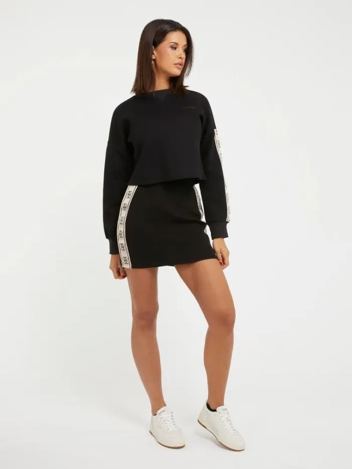 Women Side Logo Band Mini Skirt Black Guess Activewear