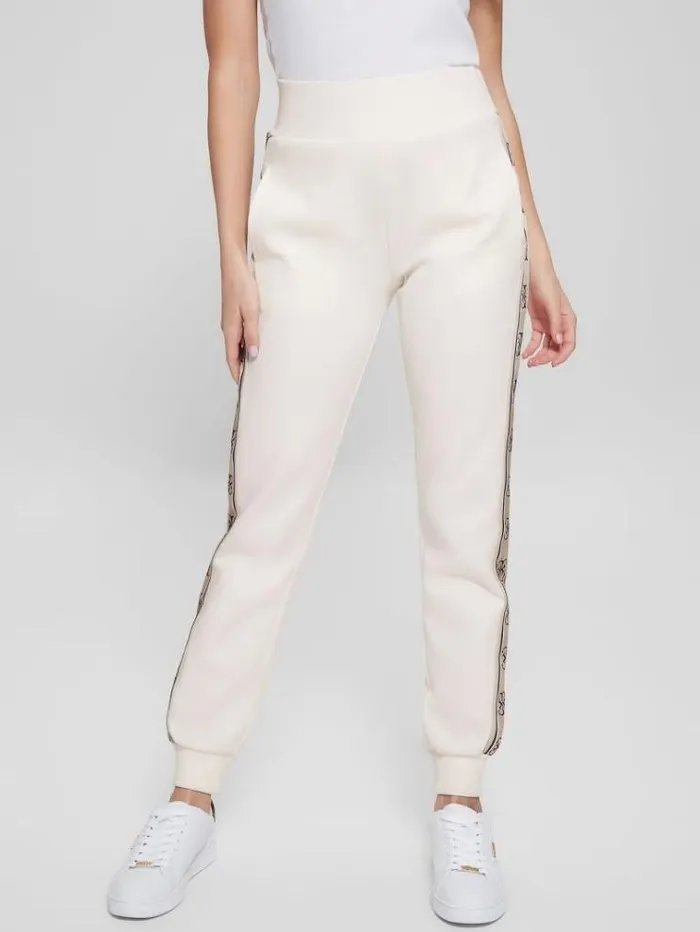 Women Side Logo Jogger Pant White Guess Activewear