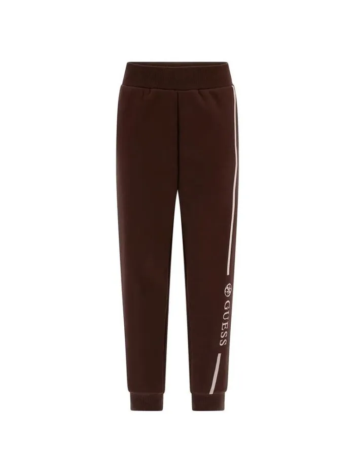 Women Side Logo Print Jogger Pants Brown Guess Activewear