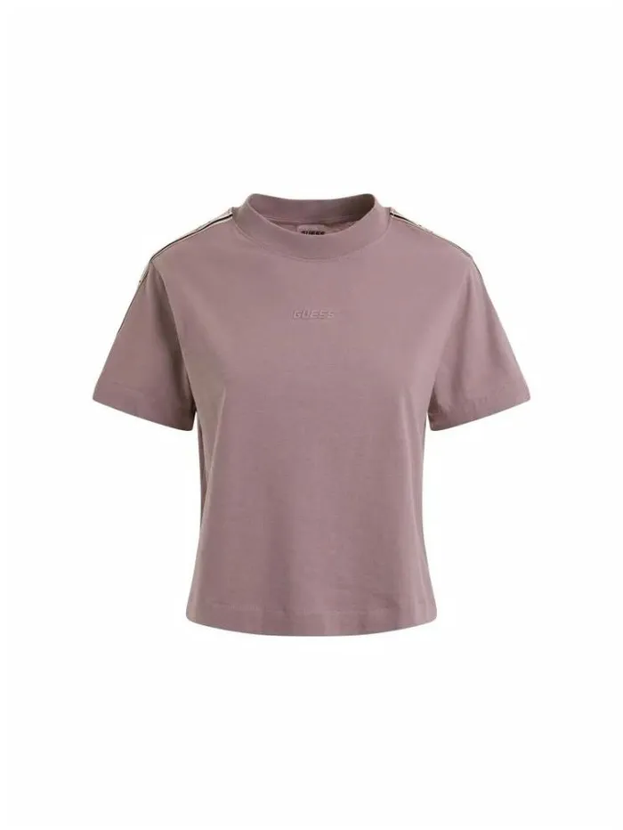 Women Side Logo Tshirt Powder Pink Guess Tshirts