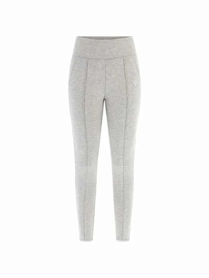 Women Side Pocket Scuba Leggings Grey Guess Activewear
