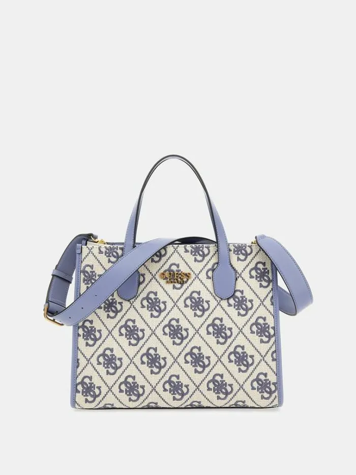 Women Silvana 4g Logo Handbag Lilac Guess Handbags