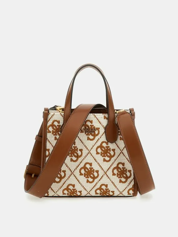 Women Silvana 4g Logo Mini Handbag Brown Multi Guess Handbags