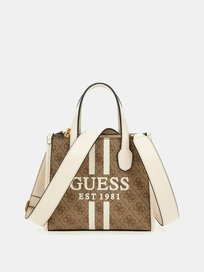 Women Silvana 4g Logo Mini Handbag Multi Beige Guess Handbags
