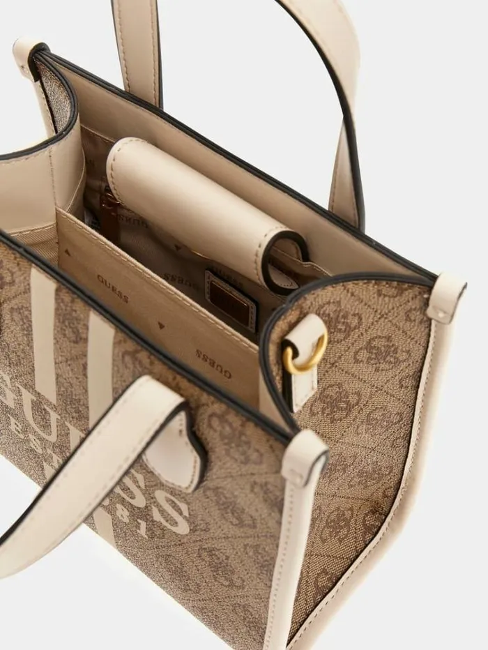 Women Silvana 4g Logo Mini Handbag Multi Beige Guess Handbags