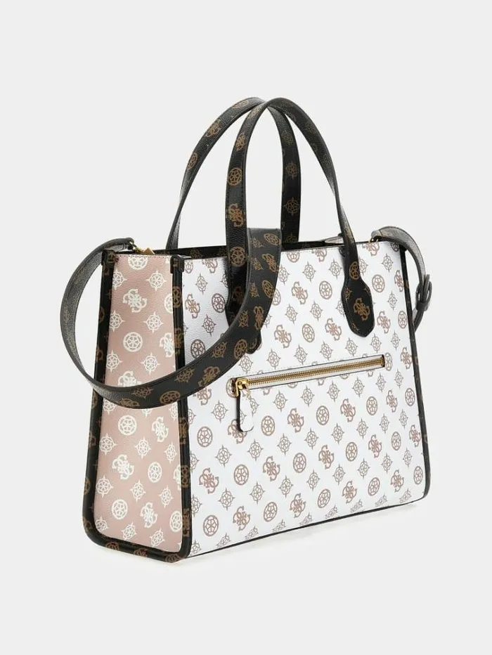 Women Silvana 4g Peony Logo Handbag White Guess Handbags