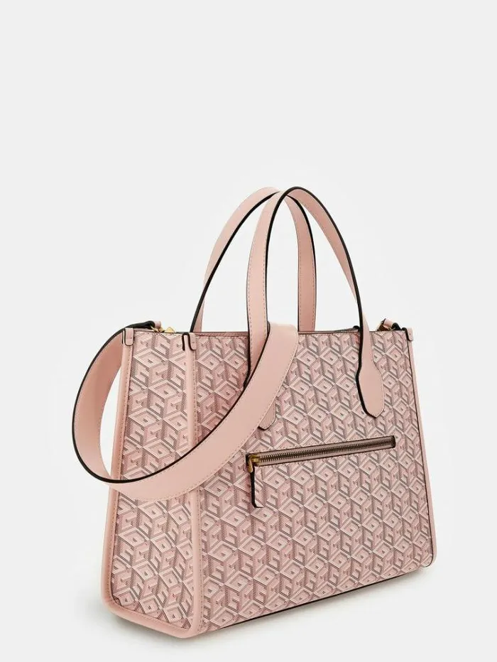 Women Silvana G Cube Logo Handbag Multi Pink Guess Handbags