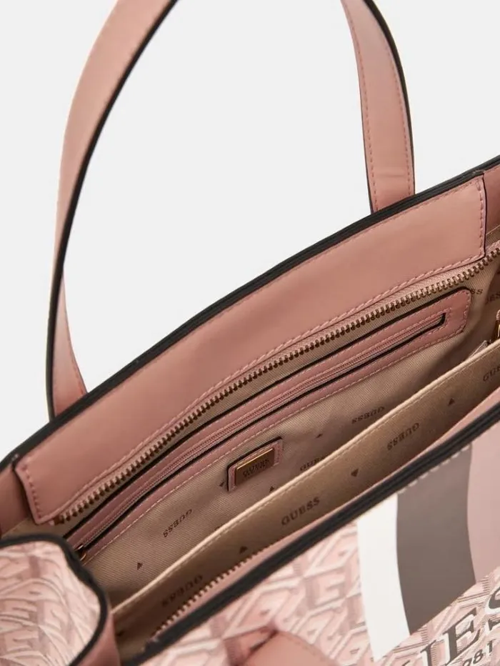 Women Silvana G Cube Logo Handbag Multi Pink Guess Handbags