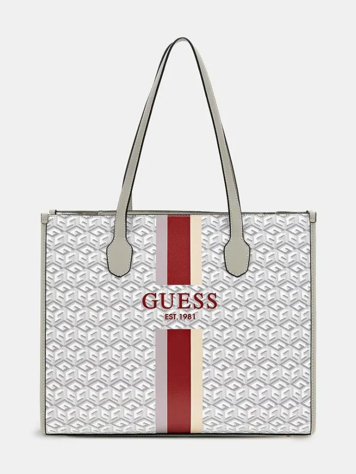 Women Silvana G Cube Logo Shopper Grey Multi Guess Shoppers