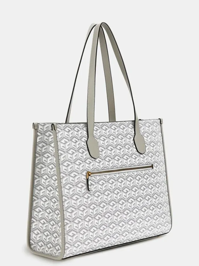 Women Silvana G Cube Logo Shopper Grey Multi Guess Shoppers
