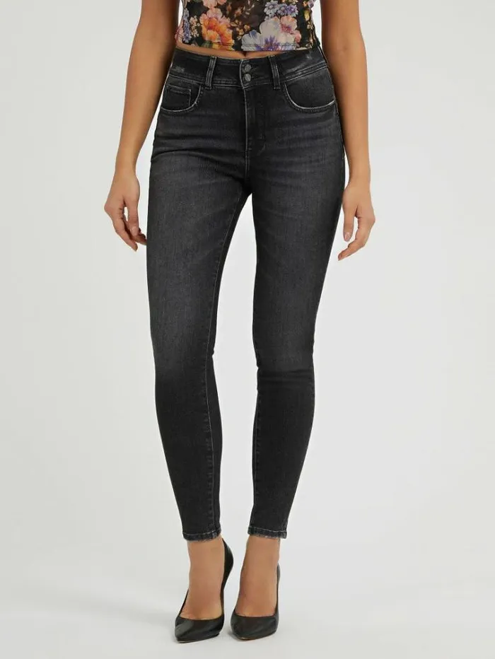 Women Skinny Fit Denim Pant Black Guess Skinny