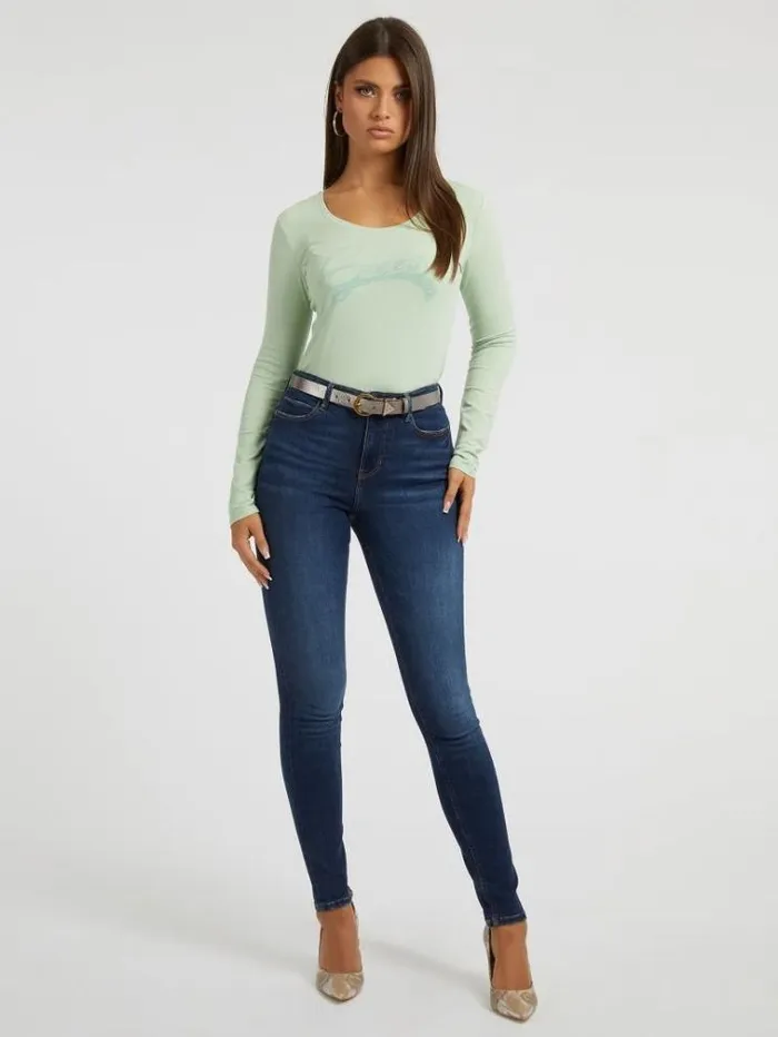 Women Skinny Fit Denim Pant Blue Guess Skinny