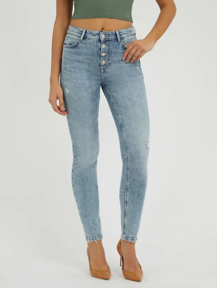 Women Skinny Fit Denim Pant Light Blue Guess Skinny