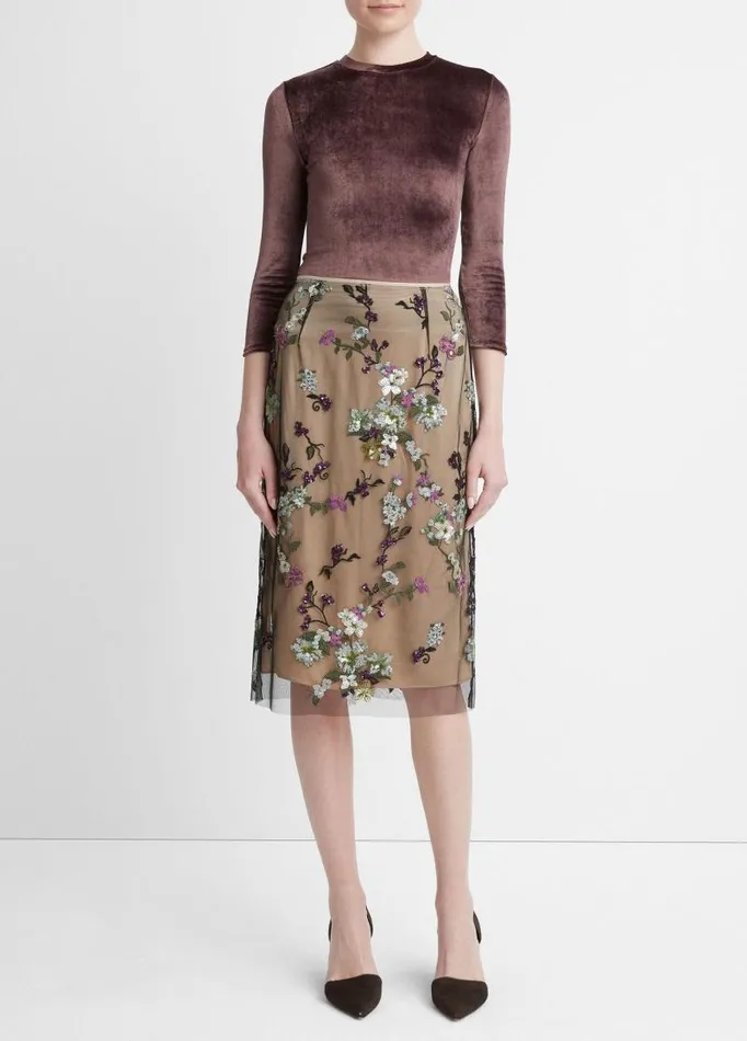 Women Skirts Vince Begonia Sequin Skirt Dewberry