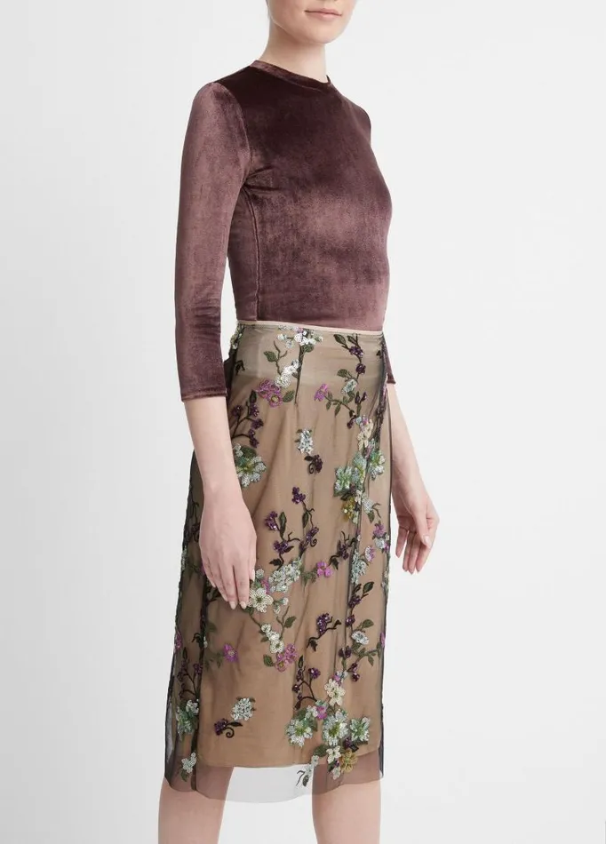 Women Skirts Vince Begonia Sequin Skirt Dewberry