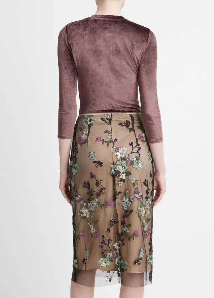 Women Skirts Vince Begonia Sequin Skirt Dewberry