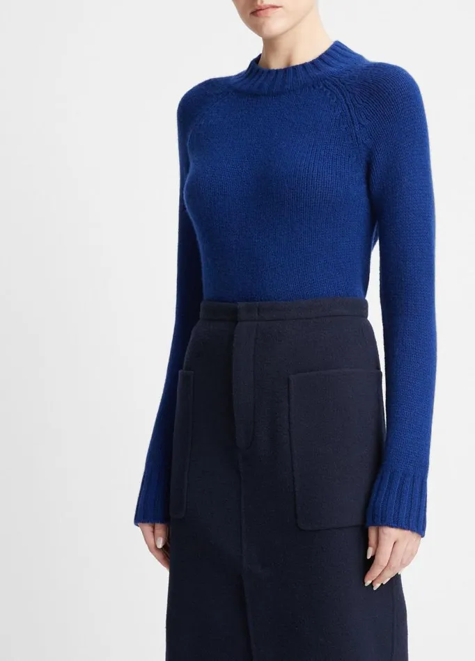 Women Skirts Vince Brushed WoolBlend Pencil Skirt Deep Caspian