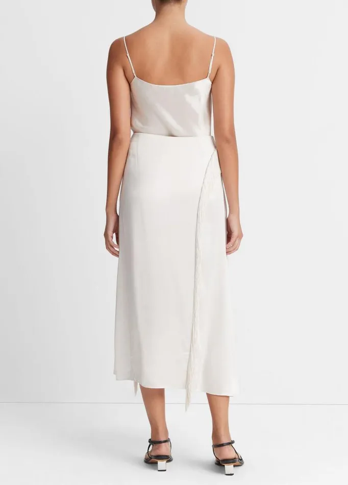 Women Skirts Vince Fringe Draped Asymmetric Skirt Sandstone