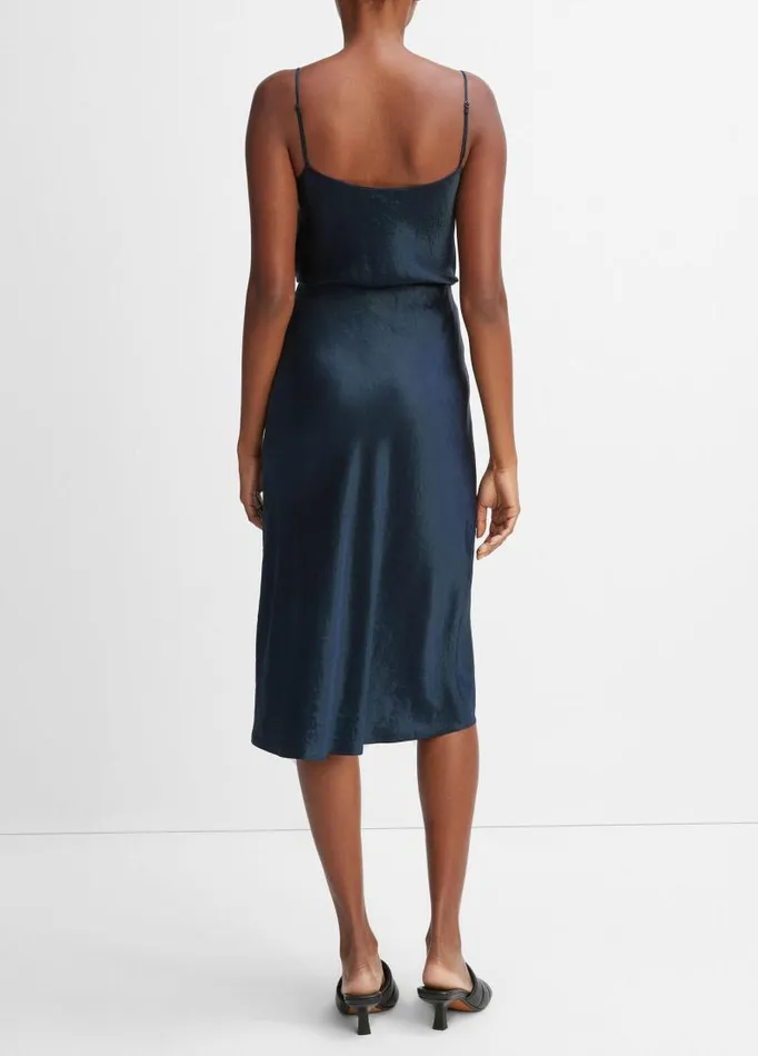 Women Skirts Vince Satin Slip Skirt Coastal Blue