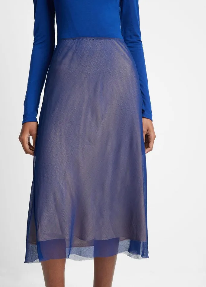 Women Skirts Vince Sheer Slip Skirt Dark Caspianchamois